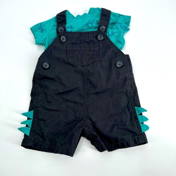 CARTER'S  Dinosaur Overall Set 3 Months - Picture 1 of 5